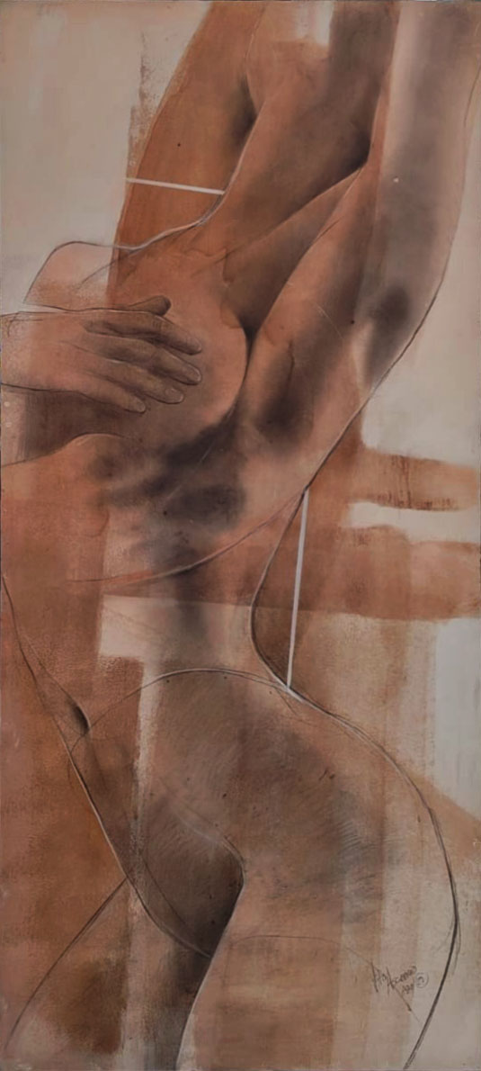 Torso y caricia vertical